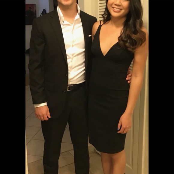 Lulus black mini dress with strapped back - Picture 3 of 3